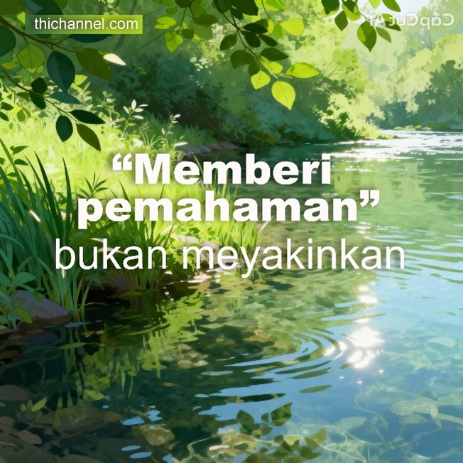 memberi pemahaman bukan meyakinkan